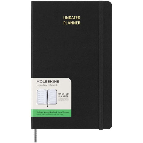 OWMOL 5384 Moleskine Undated 12 Month Weekly Planner - Hard Cover - Large