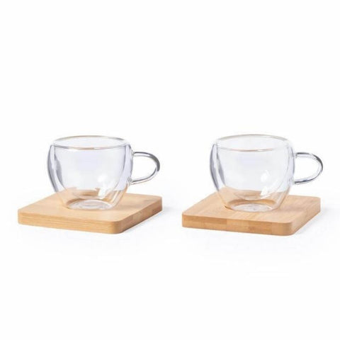 DWEN 3141 PAMA - Set of 2 Expresso Cup with Bamboo Coaster