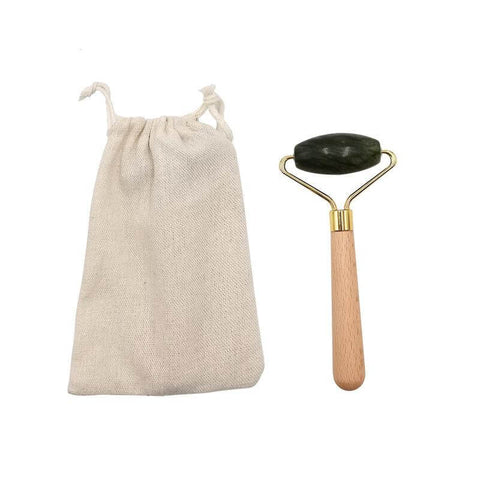 WPFR 3101 - EVE - Jade Face Roller with Wooden Handle