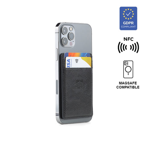 ITSN 1208 ROMA - Santhome® 2-in-1 Mag Cardholder and Inbuilt NFC Digital Business Card - Black