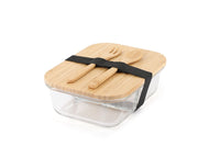 LBHL 6103 CORNETO - Hans Larsen Glass Lunch Box with Bamboo Cutlery