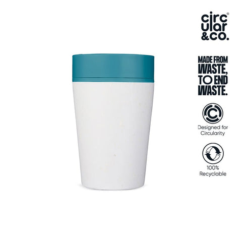 DWCC 3255N Circular Cup 8oz Chalk & Aquamarine Green