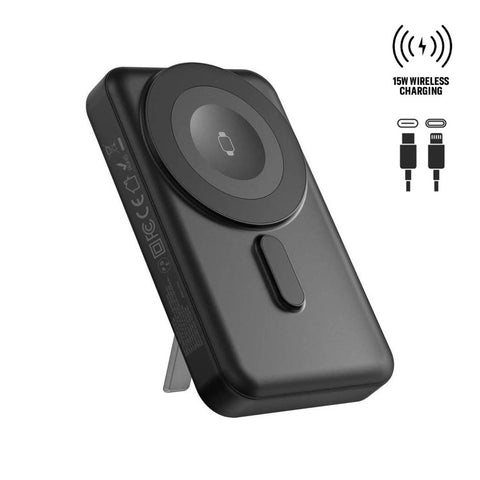 ITPB 1248 - SOLANO - @memorii 10000mAh Mag Wireless Powerbank with Inbuilt Cables