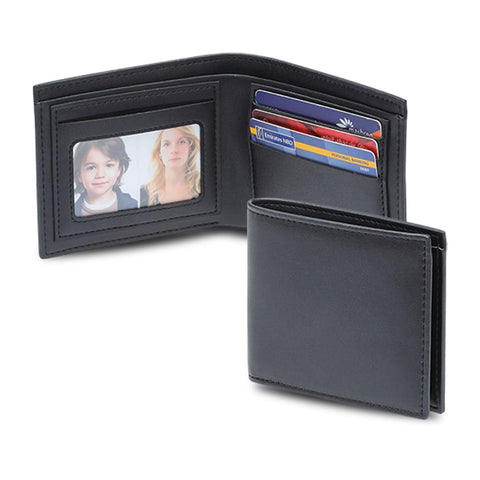 MWGL 9148 KEMI - Men's Compact Bifold PU Wallet - Black