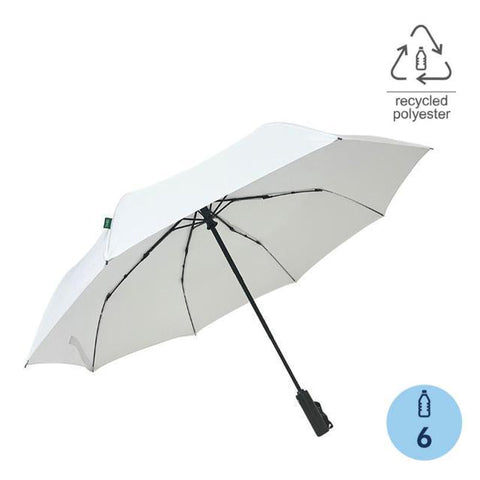 WSSN 9161 URBINO - Santhome RPET Auto-Open 23" Umbrella with SPF50 UV Protection - White