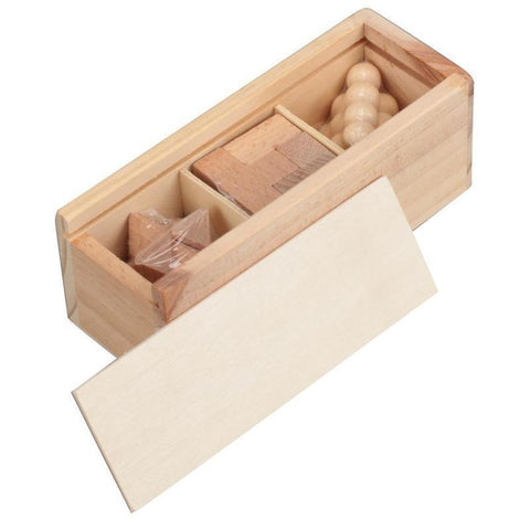WNEN 9183 BRENNA - eco-neutral 3 pcs Brain Teaser Puzzle Set