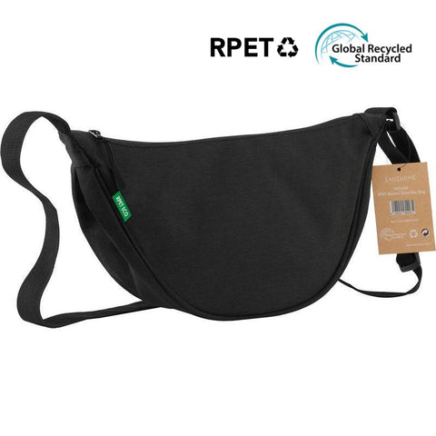 WBSN 2155 MOURA - GRS Recycled Half Moon Sling Bag - Black