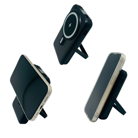 TCH058 Satraa — 10,000mAh MagSafe Power Bank with Built-In Cables & Stand