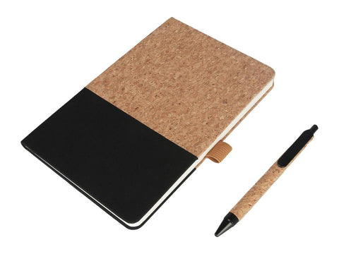 NBEN 5101/2/3/4 - BORSA - eco-neutral A5 Cork Fabric Hard Cover Notebook and Pen Set