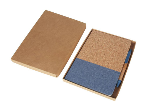 NBEN 5101/2/3/4 - BORSA - eco-neutral A5 Cork Fabric Hard Cover Notebook and Pen Set