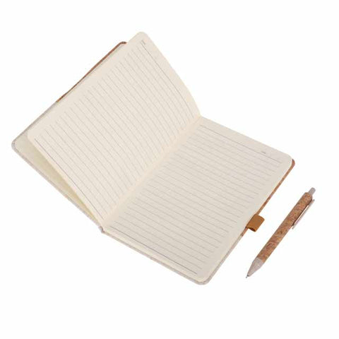 NBEN 5101/2/3/4 - BORSA - eco-neutral A5 Cork Fabric Hard Cover Notebook and Pen Set