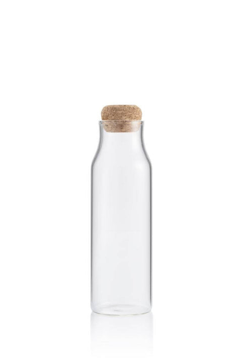 DWEN 362 BERKA - Borosilicate Glass Bottle with Cork Lid - 600ml