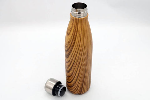 DWHL 408/9 GEYER - Hans Larsen Stainless Steel Water Bottle with Wood Print