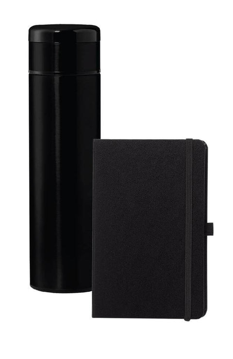 GSGL 9501  SARGAN - Vacuum Flask with Temperature Lid and Notebook Gift Set