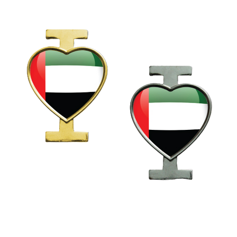 I Love UAE Flag Pin Badges
