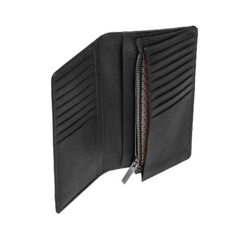 LAMOL 102 Moleskine Classic Match Leather Slimfold Wallet - Black