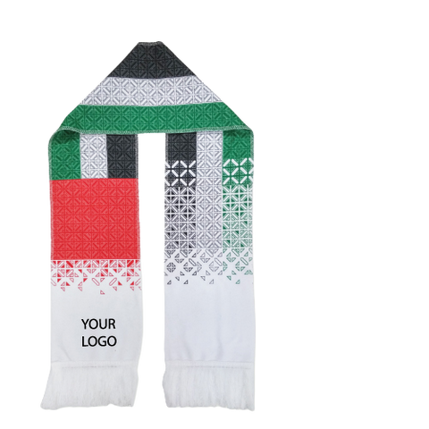 UAE Flag Pattern Polyester Scarf