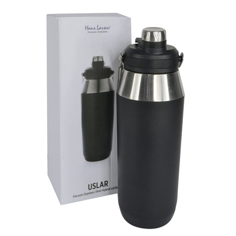 DWHL 3105 USLAR - Hans Larsen Vacuum Bottle with Solid Handle and Dual Lid - 1L