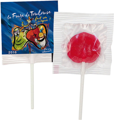 Flat Lollypop in flow pack - multiple flavours 