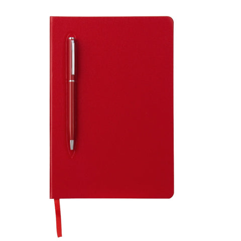 GSGL 301/306 CAMPINA - A5 Leatherette Hard Cover Notebook W/ Metal Pen