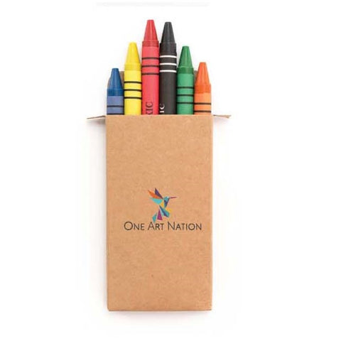 STMK 137 Set Of 6 Crayons In Natural Cardboard Box