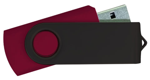  Swivel USB Flash Drives - Black / Color combination