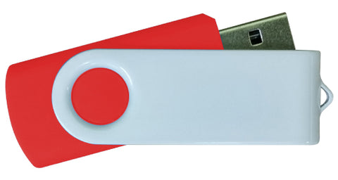 Swivel USB Flash Drives with White and color combination